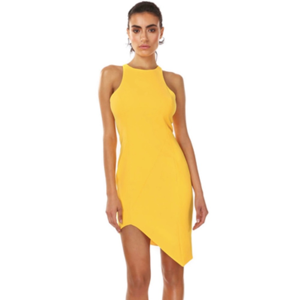 Jaygodfrey Yellow Asymmetrical Dress, Size 6